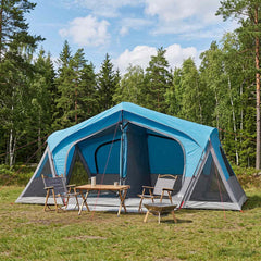 Cabin Tent 10-Person Polyester and Steel Blue