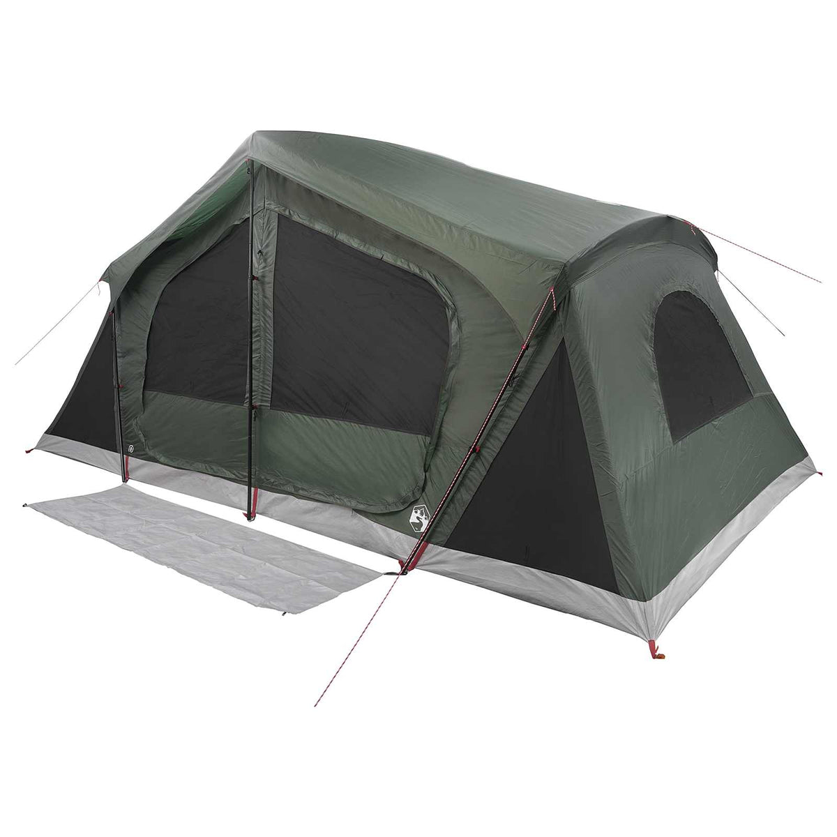 Cabin Tent 10-Person Polyester and Steel Army green