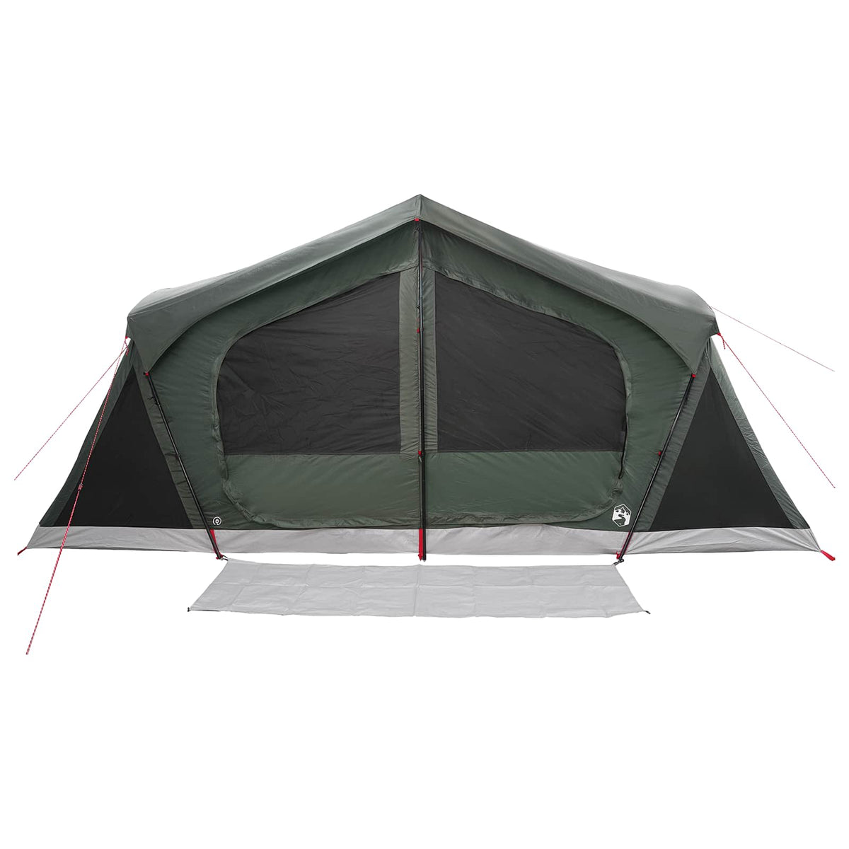 Cabin Tent 10-Person Polyester and Steel Army green