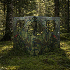 vidaXL Hunting Tent 145 x 145 x 150 cm Camouflage Polyester and Steel 1