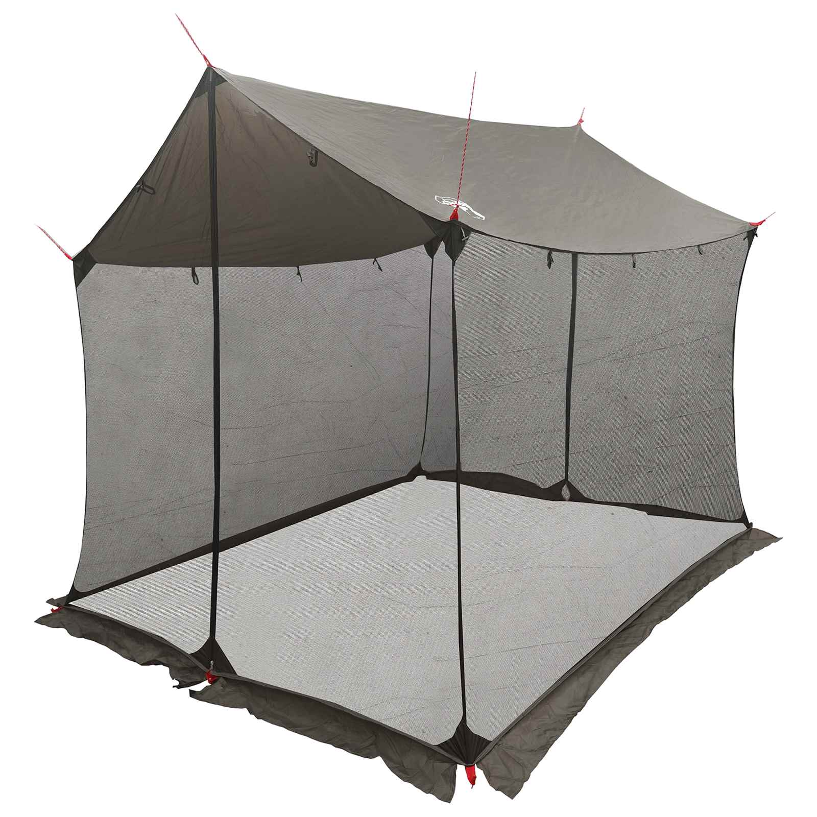 vidaXL Camping Tarp with Mesh Walls 270 x 210 x 210 cm Brown Grey 2