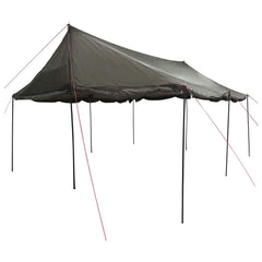 Family Tent 450 x 400 x 265 cm Polyester and Steel Brown and grey 450 x 400 x 265/165 cm