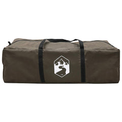 Tipi Tent Polyester and Steel Brown Grey 18-Person