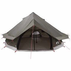 Tipi Tent Polyester and Steel Brown Grey 18-Person