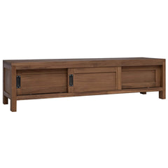 vidaXL TV Cabinet 110 x 30 x 30 cm Solid Teak Wood Natural 1