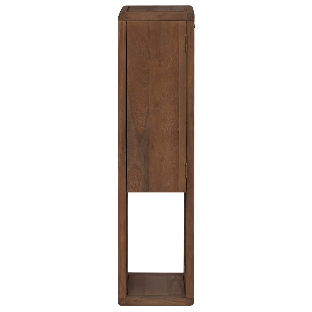 vidaXL Bathroom Side Cabinet Natural 25 x 25 x 100 cm Solid Teak Wood 3