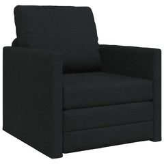 Folding Sofa Bed 74 x 77 x 81 cm Fabric Black