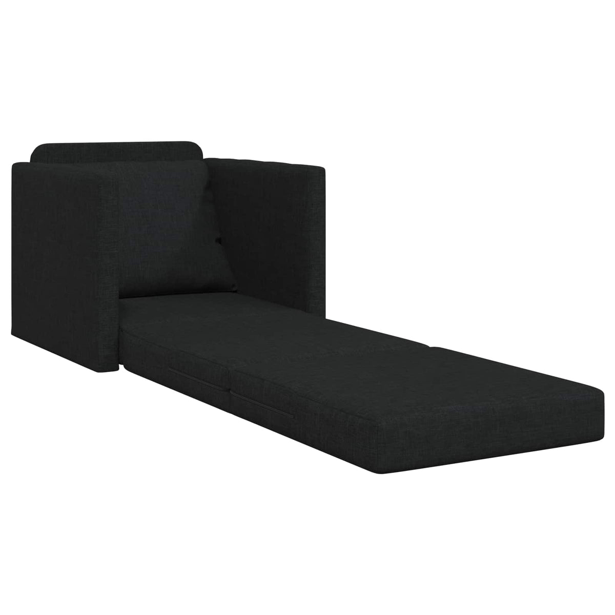 Folding Sofa Bed 74 x 77 x 81 cm Fabric Black