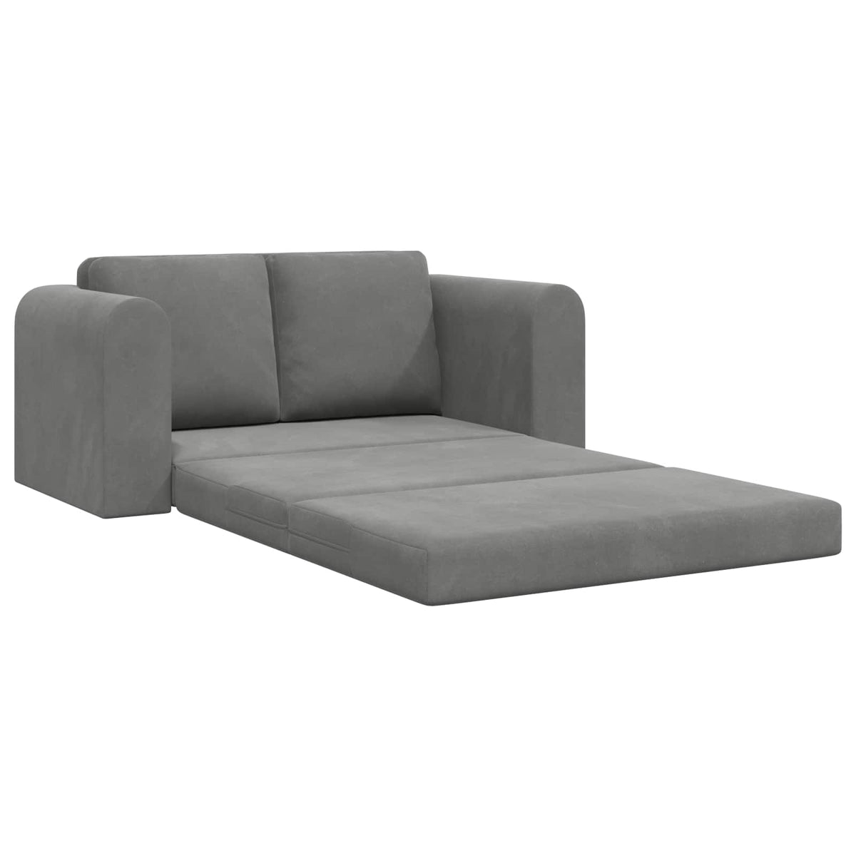 Folding Sofa Bed 148 x 71 x 83 cm Velvet Dark grey