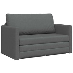 2-Seater Folding Sofa Bed 124 x 71 x 78 cm Fabric Dark grey
