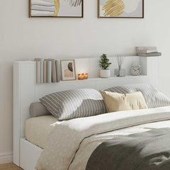 Headboard LED Engineered Wood White