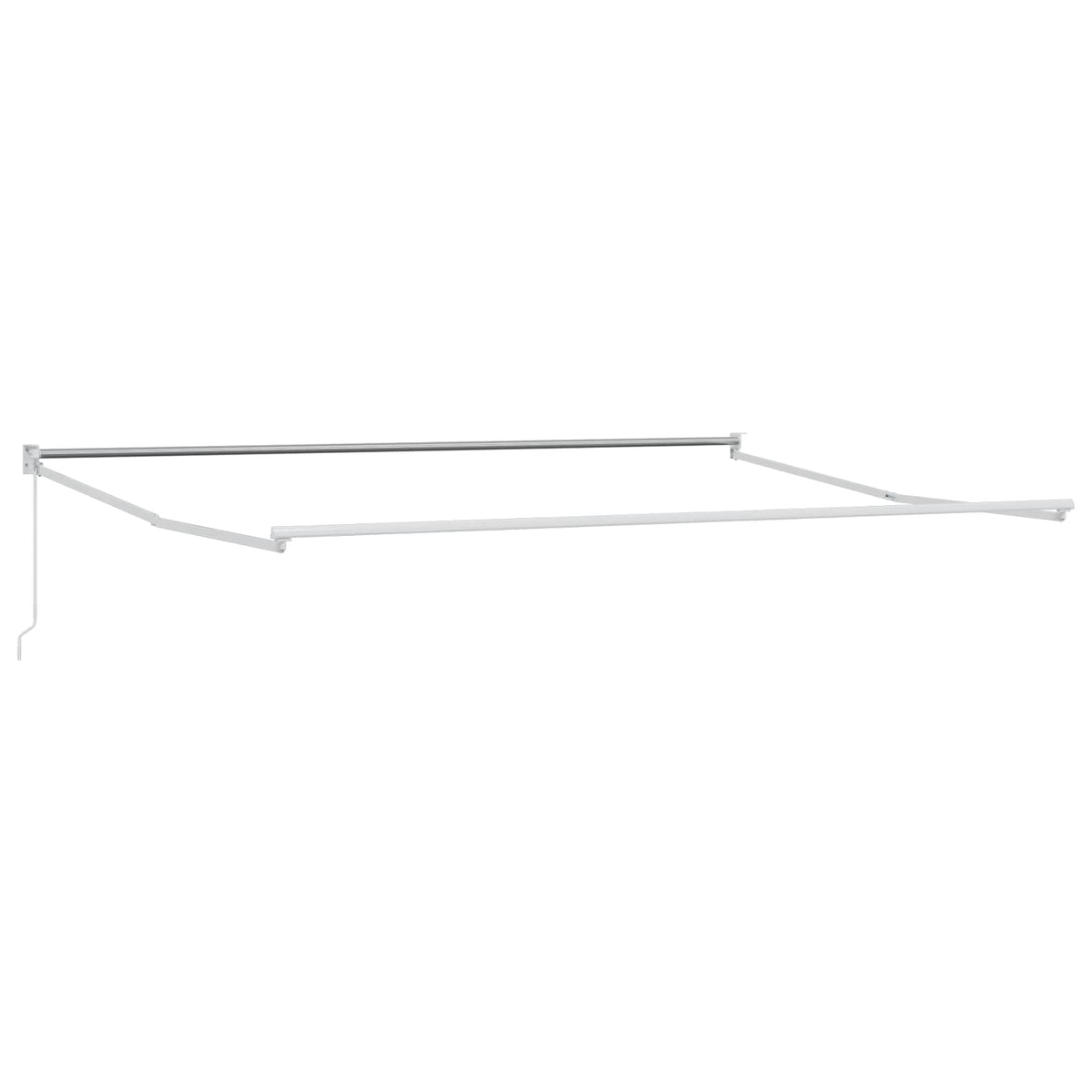Manual Awning 100% Polyester White 4 x 2 m Yellow and White Stripe