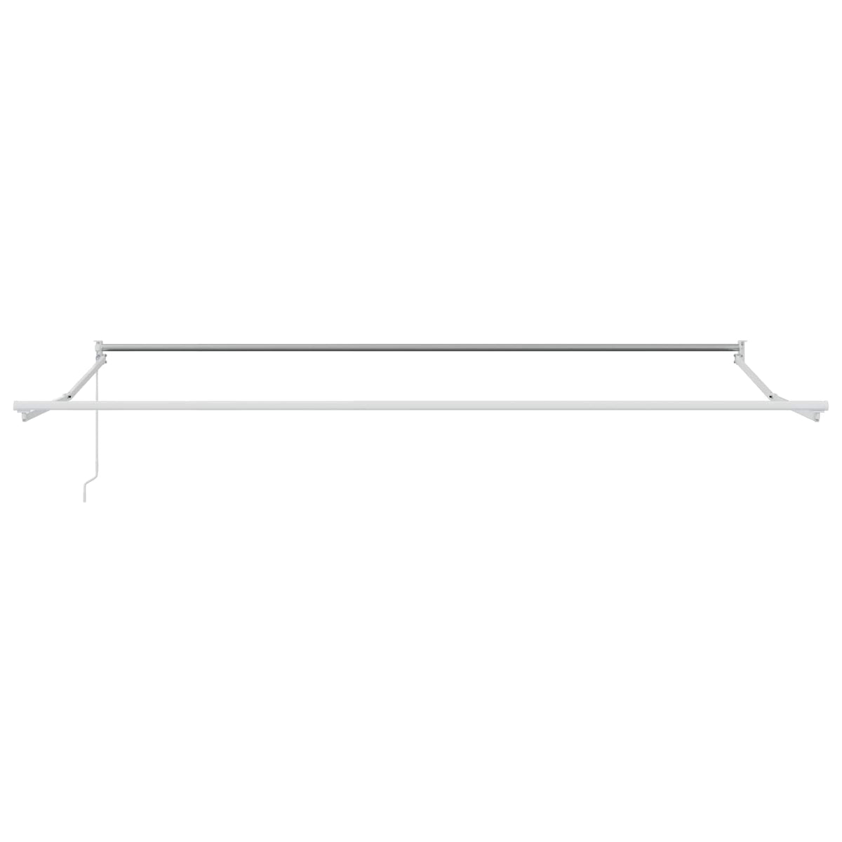 Manual Awning 100% Polyester White 4 x 2 m Yellow and White Stripe
