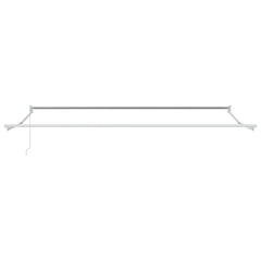 Manual Awning 100% Polyester White 4 x 2 m Yellow and White Stripe