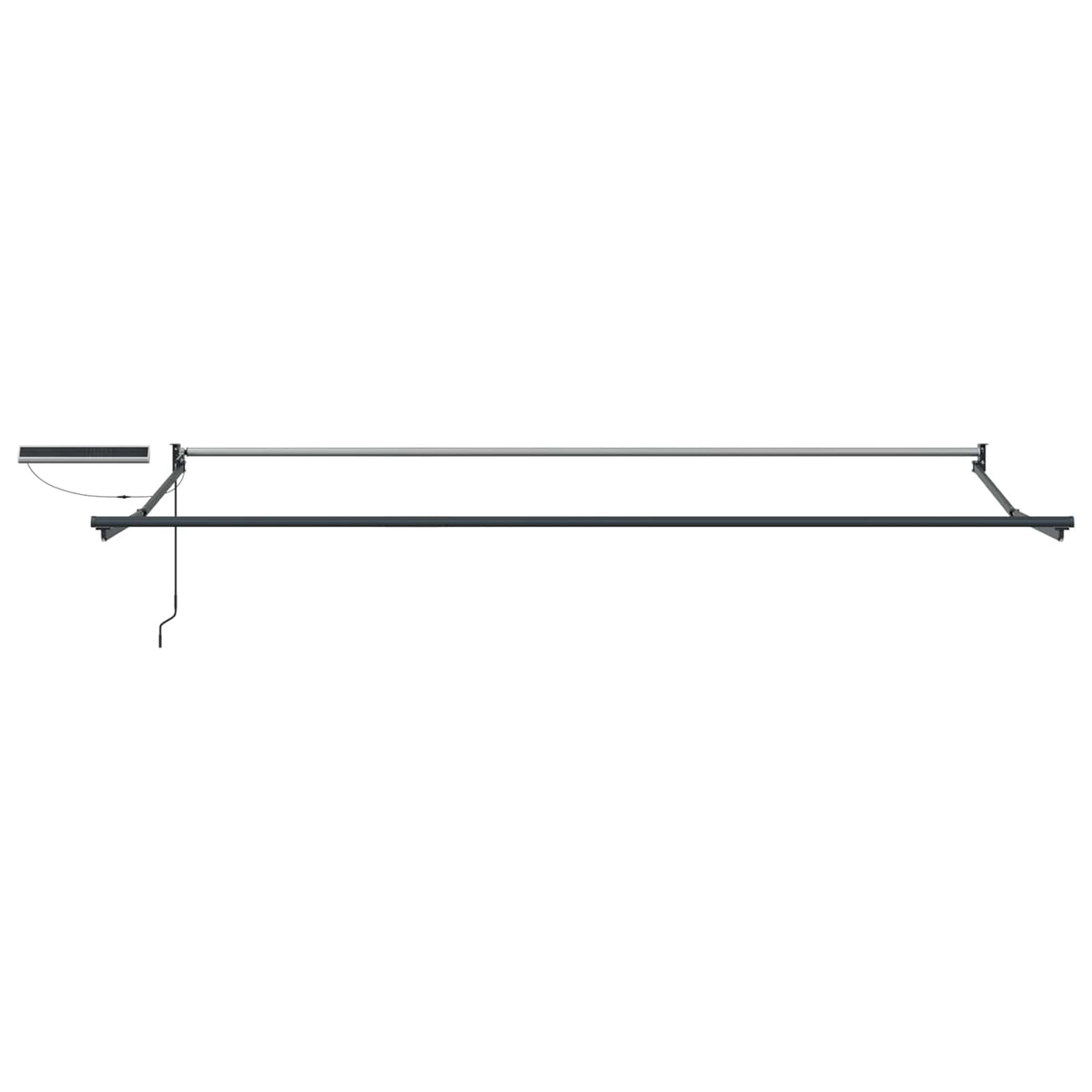 Solar Electric Awning Anthracite Stripe