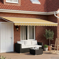 Manual Awning Yellow/grey/white white
