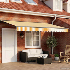 Awning Solar Anthracite Yellow White Stripe
