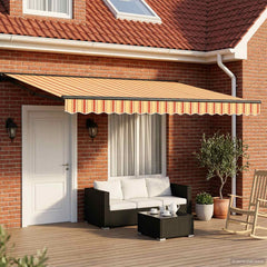 Awning Solar Anthracite Yellow Orange Stripe