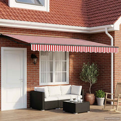 Awning Solar Anthracite Red White Stripe