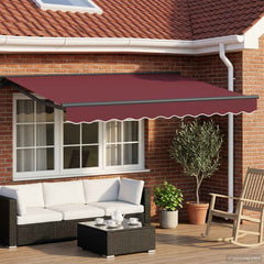 Solar Awning Anthracite Burgundy