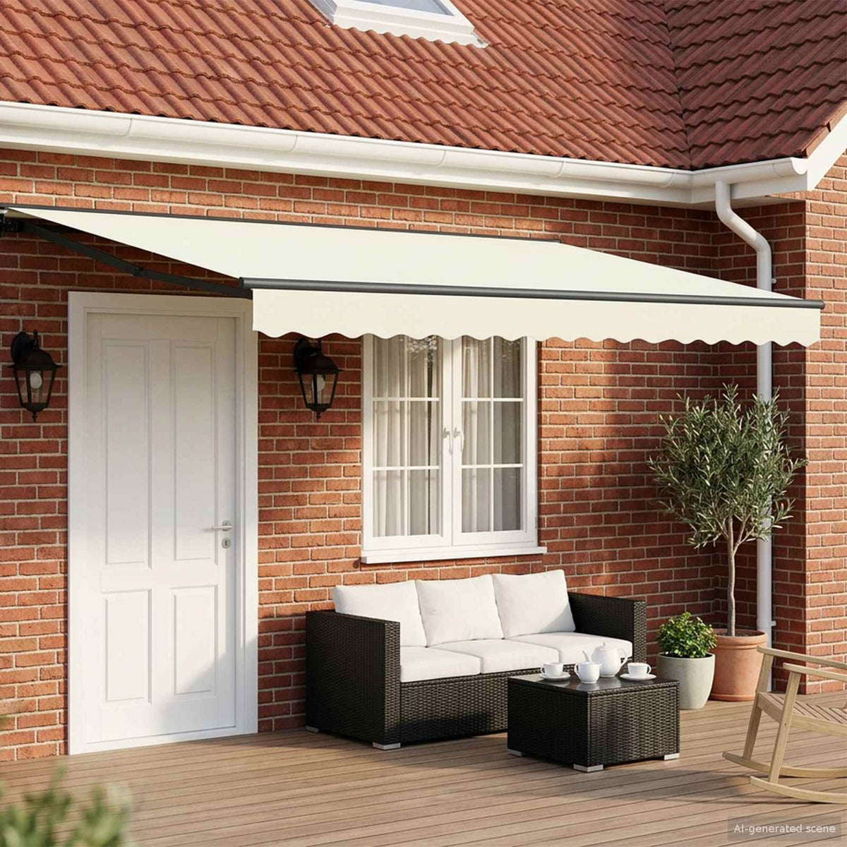 Awning Anthracite Cream