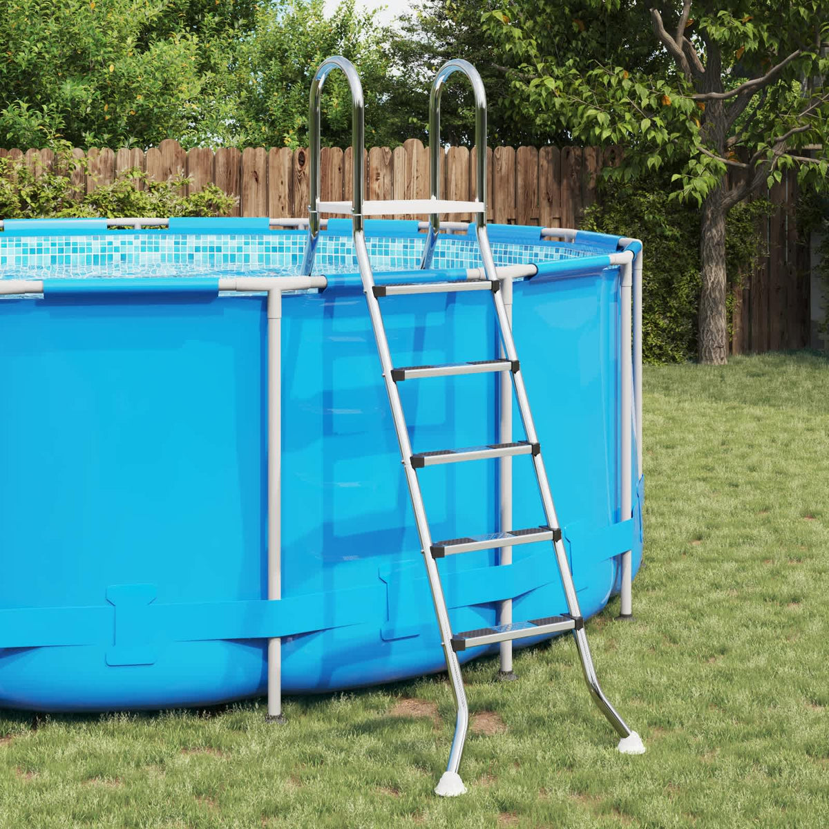 Above Ground Pool Ladder 195 x 150 cm 5-step