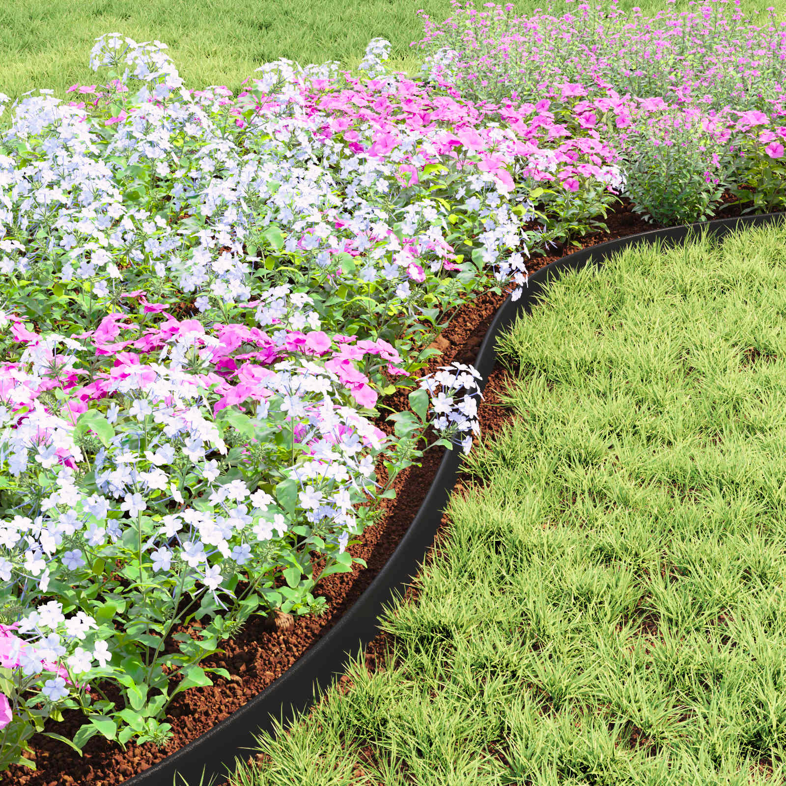 vidaXL Lawn Edgings Black 4000 x 4 x 5 cm Plastic 4