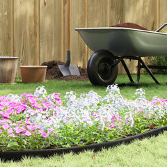 vidaXL Lawn Edgings Black 4000 x 4 x 5 cm Plastic 1