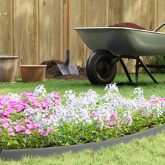 vidaXL Lawn Edgings Grey 4000 x 4 x 5 cm Plastic 1