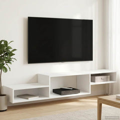 vidaXL Wall-mounted TV Cabinet Wall-Mounted White 150 x 28 x 26 cm 1