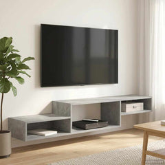 vidaXL Wall-mounted TV Cabinet Wall-Mounted Concrete Grey 1