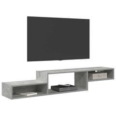 vidaXL Wall-mounted TV Cabinet Wall-Mounted Concrete Grey 3