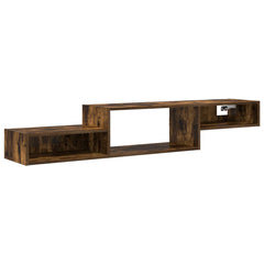 vidaXL Wall-mounted TV Cabinet Wall-Mounted Smoked Oak 2