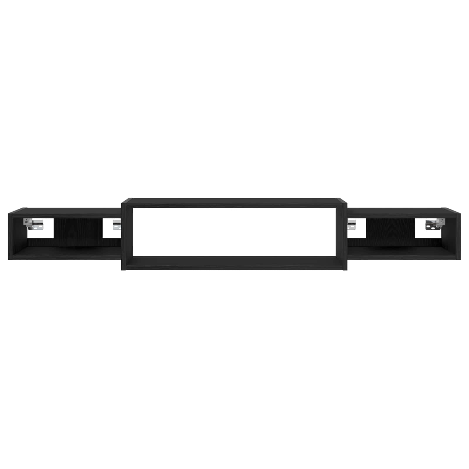 vidaXL Wall-mounted TV Cabinet Wall-Mounted Black Oak 140 x 28 x 21 cm 5