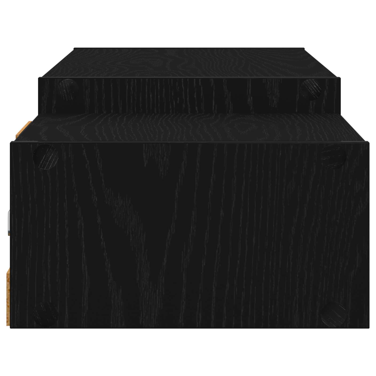 vidaXL Wall-mounted TV Cabinet Wall-Mounted Black Oak 140 x 28 x 21 cm 6