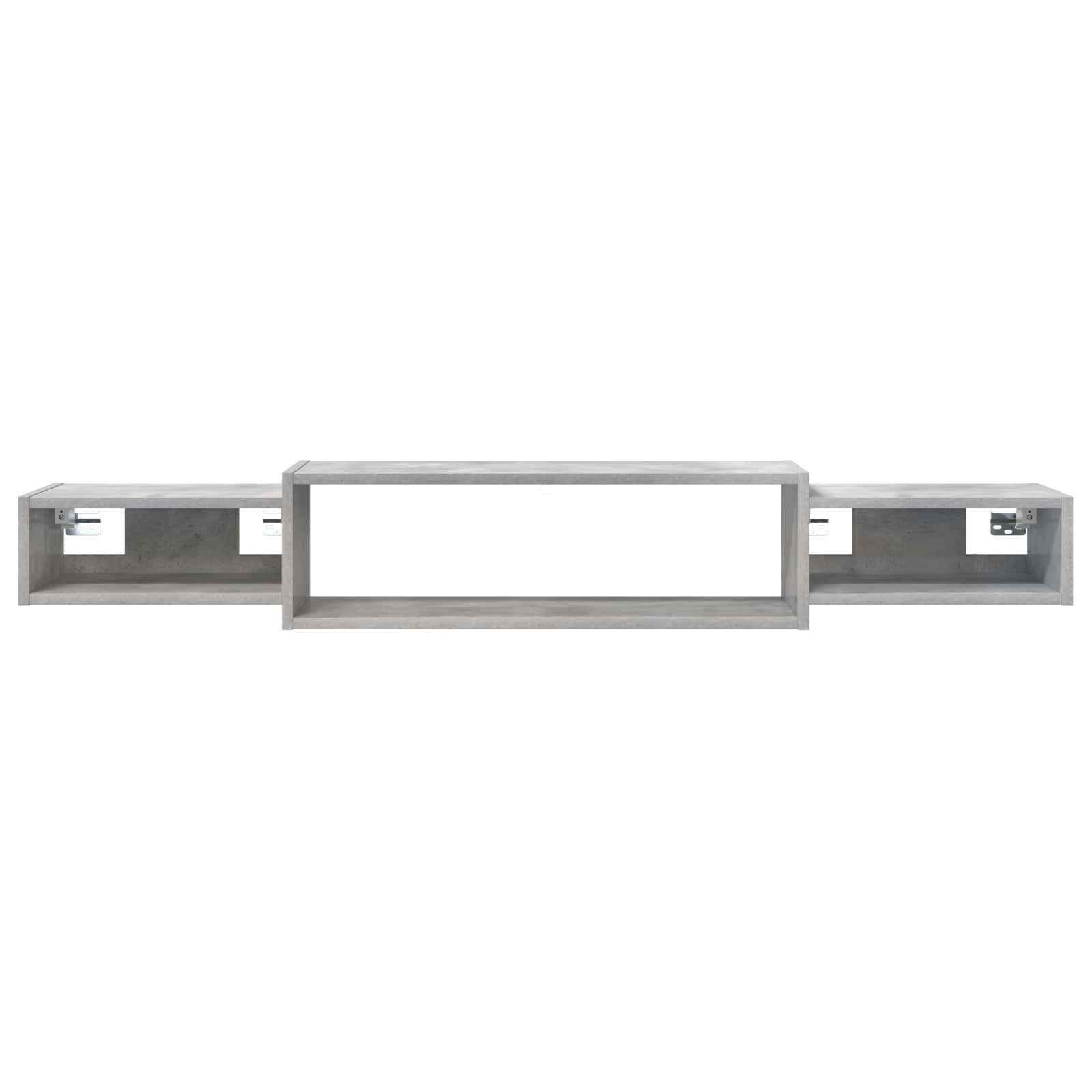 vidaXL Wall-mounted TV Cabinet Wall-Mounted Concrete Grey 5