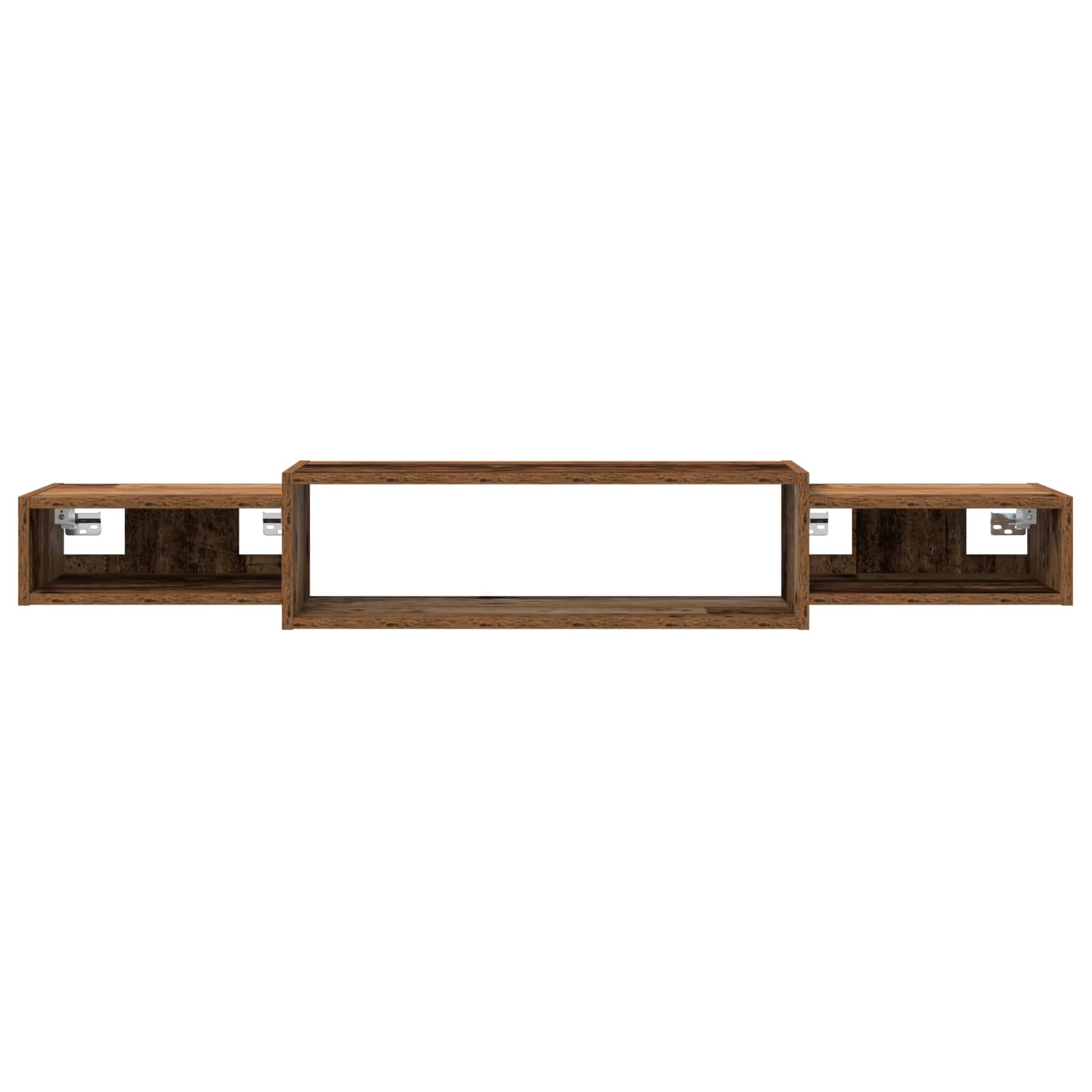 vidaXL Wall-mounted TV Cabinet Wall-Mounted Old Wood 140 x 28 x 21 cm 5