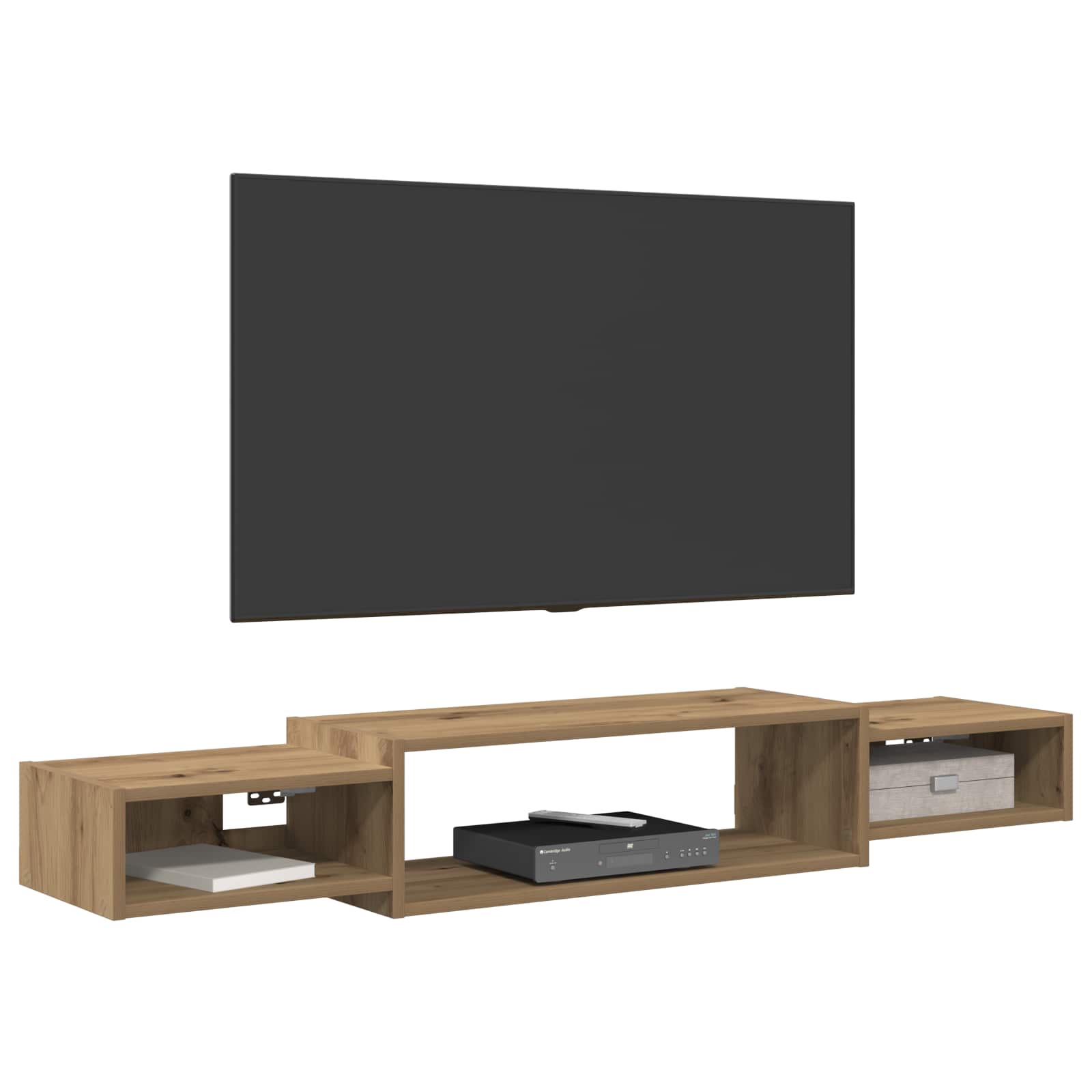 vidaXL Wall-mounted TV Cabinet Wall-Mounted Artisan Oak 3