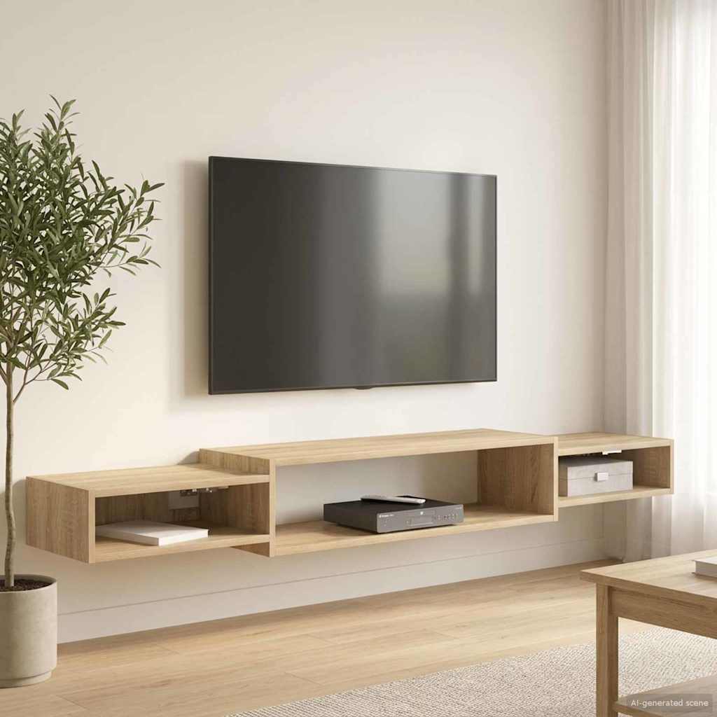 vidaXL Wall-mounted TV Cabinet Wall-Mounted Sonoma Oak 1