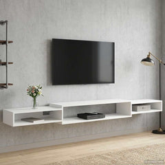 Wall-mounted TV Cabinet Wall-Mounted Length 220 cm White