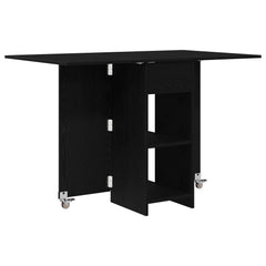 vidaXL Dinning Table 115 x 70 x 75 cm Engineered Wood Black Oak 2