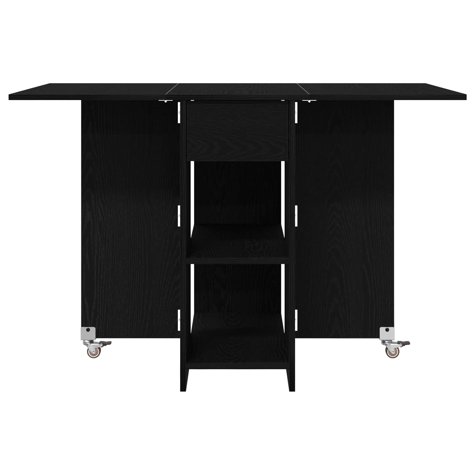 vidaXL Dinning Table 115 x 70 x 75 cm Engineered Wood Black Oak 6