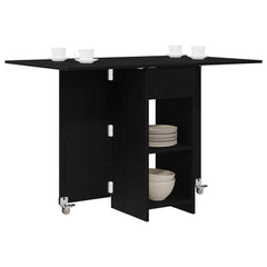 vidaXL Dinning Table 115 x 70 x 75 cm Engineered Wood Black Oak 3