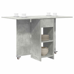 vidaXL Dinning Table 115 x 70 x 75 cm Engineered Wood Concrete Grey 3