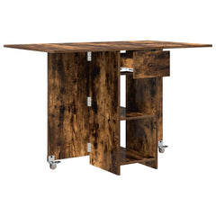 vidaXL Dinning Table 115 x 70 x 75 cm Engineered Wood Smoked Oak 5
