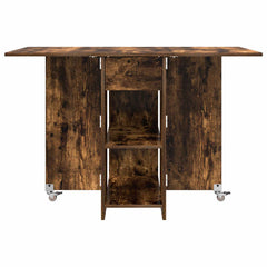 vidaXL Dinning Table 115 x 70 x 75 cm Engineered Wood Smoked Oak 6
