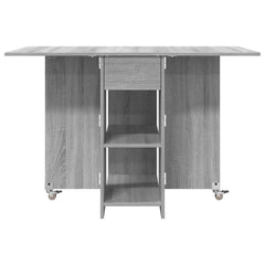 vidaXL Dinning Table 115 x 70 x 75 cm Engineered Wood Grey Sonoma 6