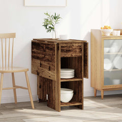 vidaXL Dinning Table 115 x 70 x 75 cm Engineered Wood Old Wood 4