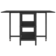 vidaXL Dinning Table 122 x 80 x 76.5 cm Engineered Wood Black Oak 5