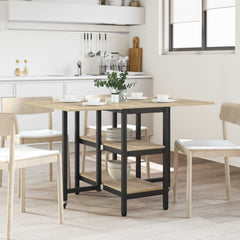vidaXL Dinning Table 122 x 80 x 76.5 cm Engineered Wood Sonoma Oak 1
